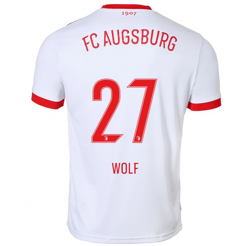 Danxen Kvinnor Marius Wolf #27 Vit Röd Hemmatröja Matchtröjor 2025/26 Tröjor T-Tröja