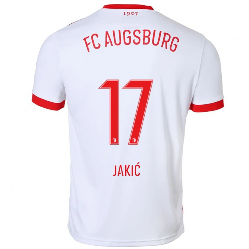 Danxen Kvinnor Kristijan Jakic #17 Vit Röd Hemmatröja Matchtröjor 2025/26 Tröjor T-Tröja