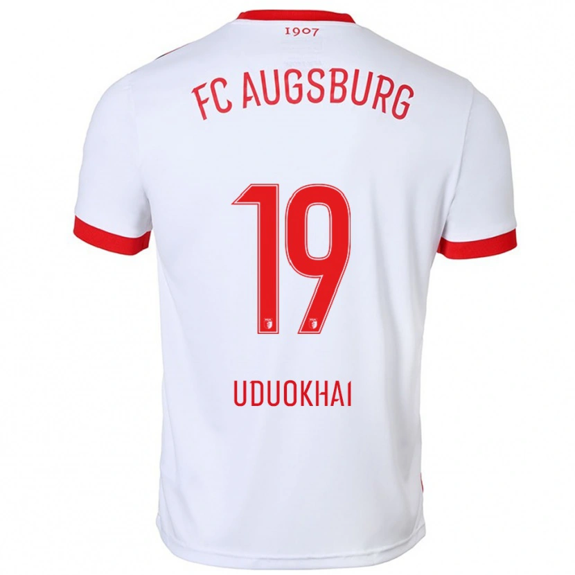 Danxen Kvinnor Felix Uduokhai #19 Vit Röd Hemmatröja Matchtröjor 2025/26 Tröjor T-Tröja