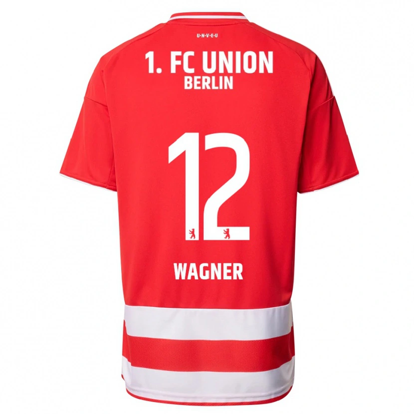 Danxen Kvinnor Melanie Wagner #12 Röd Vit Hemmatröja Matchtröjor 2025/26 Tröjor T-Tröja