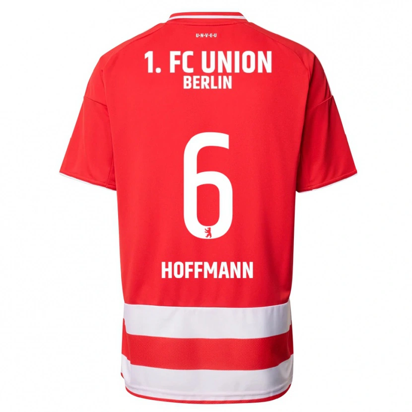 Danxen Kvinnor Finn Hoffmann #6 Röd Vit Hemmatröja Matchtröjor 2025/26 Tröjor T-Tröja