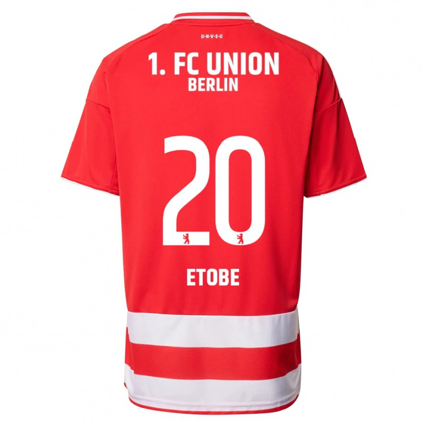 Danxen Kvinnor Michael Etobe #20 Röd Vit Hemmatröja Matchtröjor 2025/26 Tröjor T-Tröja