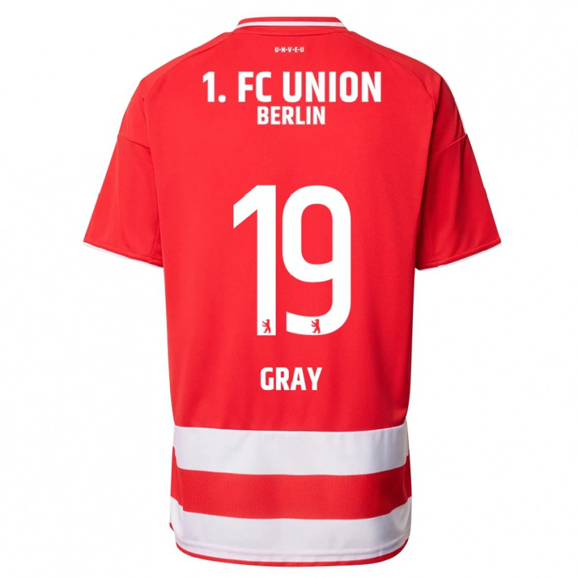 Danxen Kvinnor Mekhi Gray #19 Röd Vit Hemmatröja Matchtröjor 2025/26 Tröjor T-Tröja