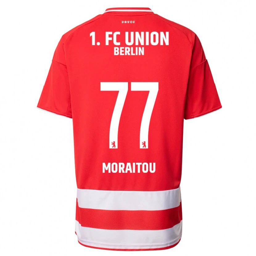 Danxen Kvinnor Athanasia Moraitou #77 Röd Vit Hemmatröja Matchtröjor 2025/26 Tröjor T-Tröja