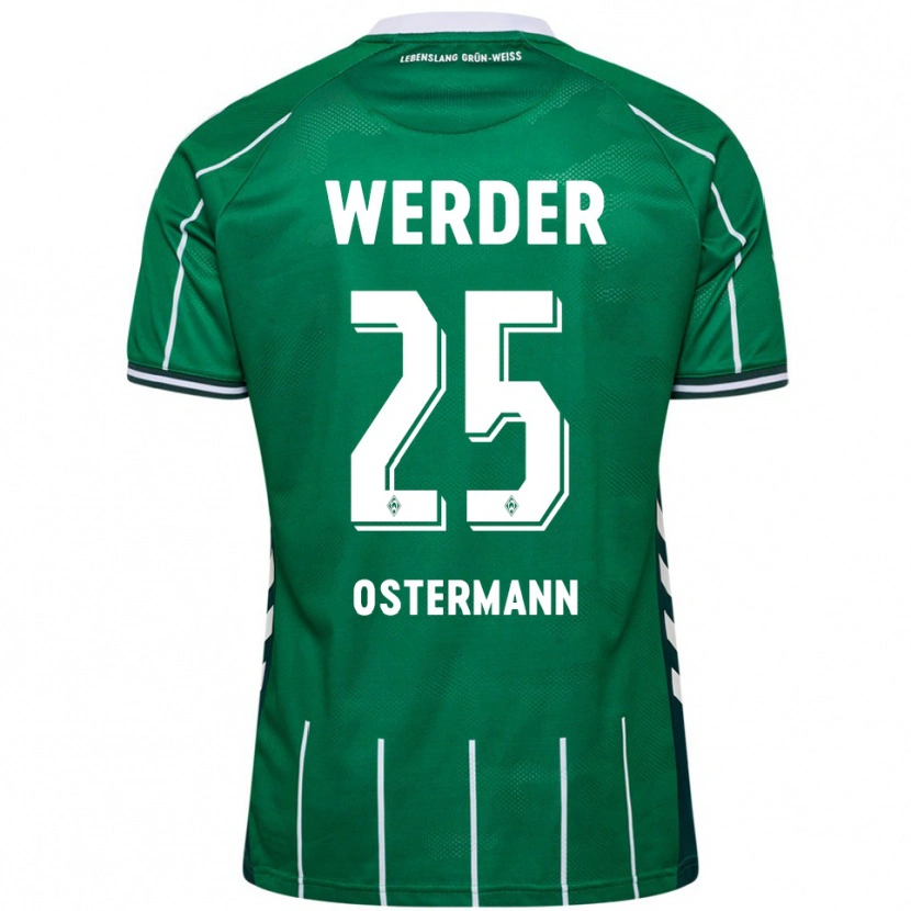 Danxen Kvinnor Ben Ostermann #25 Grön Vit Hemmatröja Matchtröjor 2025/26 Tröjor T-Tröja