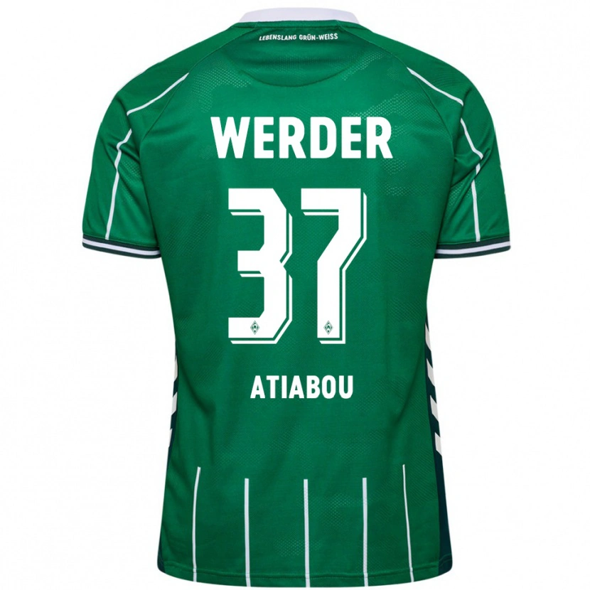 Danxen Kvinnor Benjamin Atiabou #37 Grön Vit Hemmatröja Matchtröjor 2025/26 Tröjor T-Tröja
