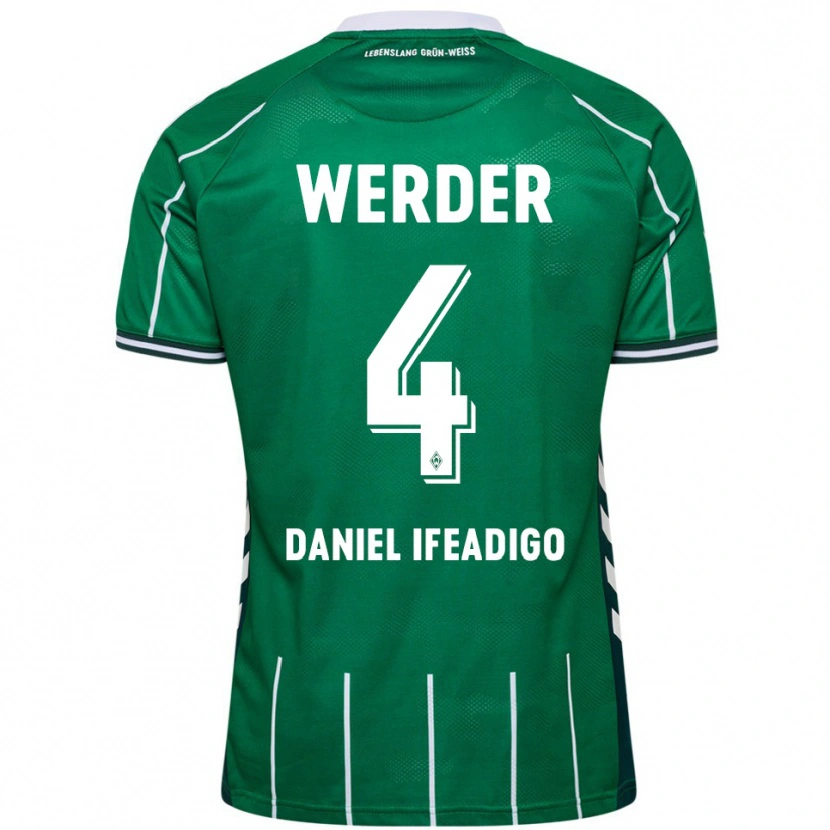 Danxen Kvinnor Kamsiyonna Daniel Ifeadigo #4 Grön Vit Hemmatröja Matchtröjor 2025/26 Tröjor T-Tröja