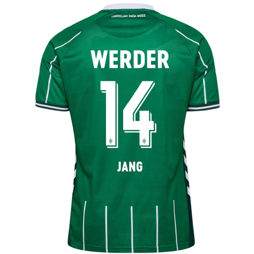 Danxen Kvinnor Ji-Mok Jang #14 Grön Vit Hemmatröja Matchtröjor 2025/26 Tröjor T-Tröja