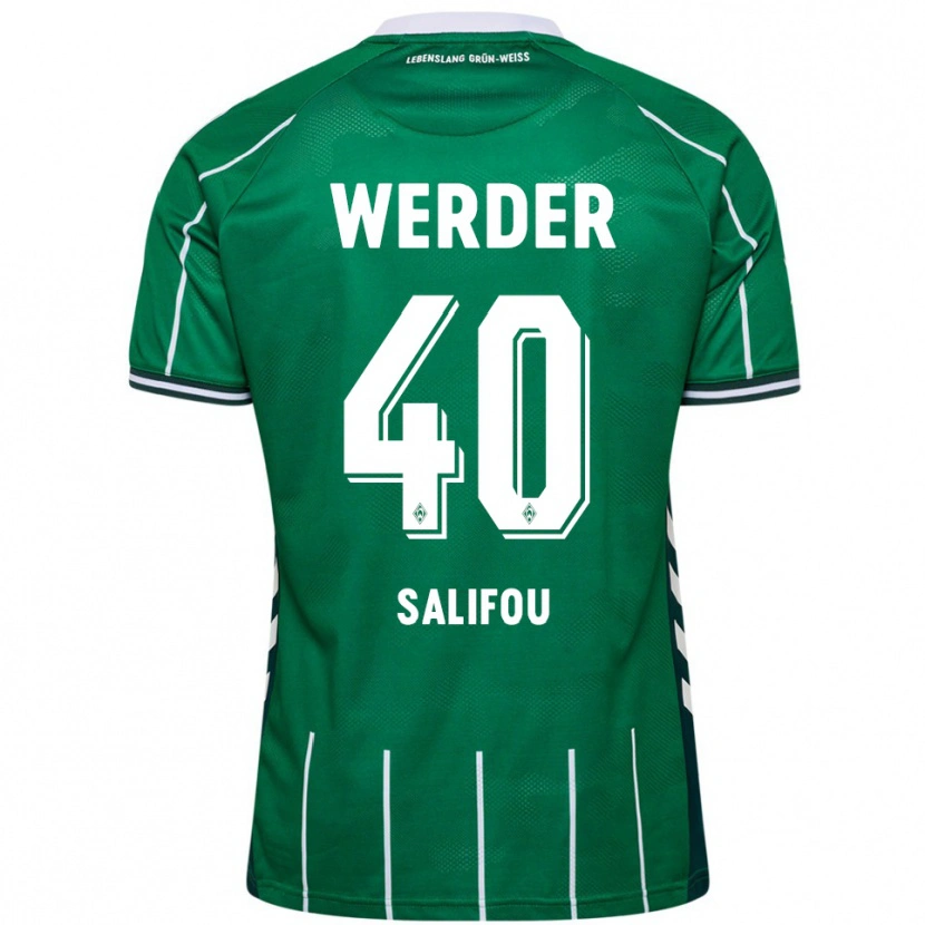 Danxen Kvinnor Dikeni Salifou #40 Grön Vit Hemmatröja Matchtröjor 2025/26 Tröjor T-Tröja