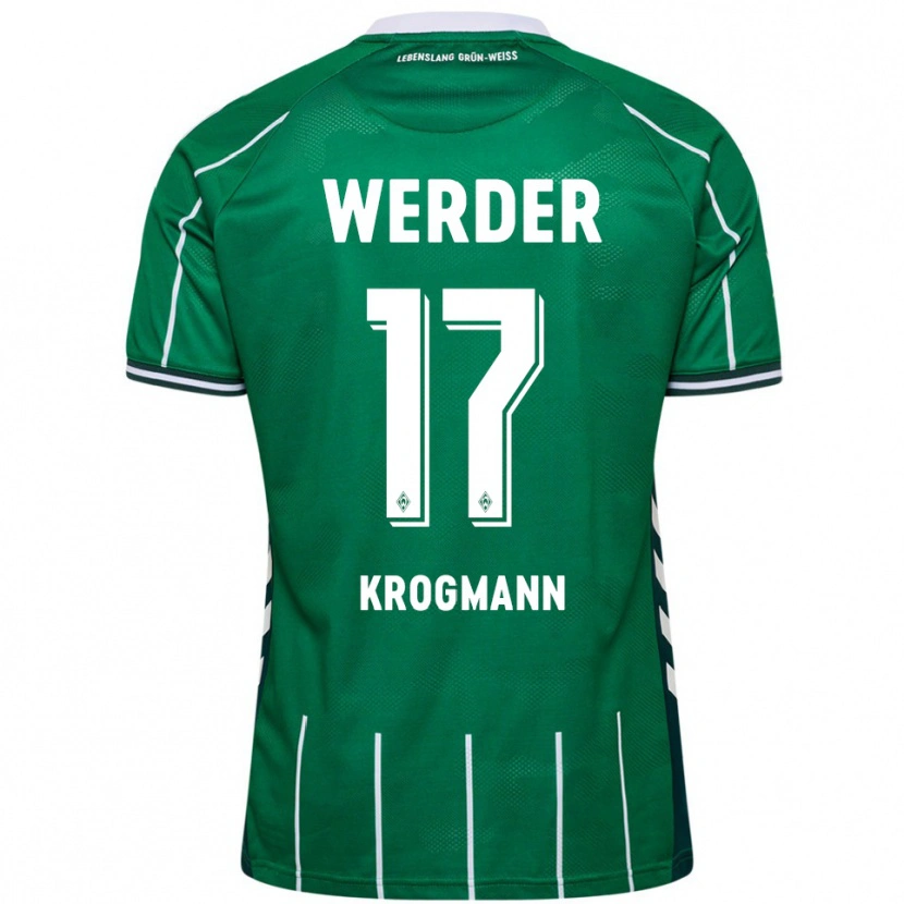 Danxen Kvinnor Avid Krogmann #17 Grön Vit Hemmatröja Matchtröjor 2025/26 Tröjor T-Tröja