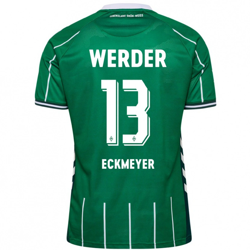 Danxen Kvinnor Tjark Eckmeyer #13 Grön Vit Hemmatröja Matchtröjor 2025/26 Tröjor T-Tröja