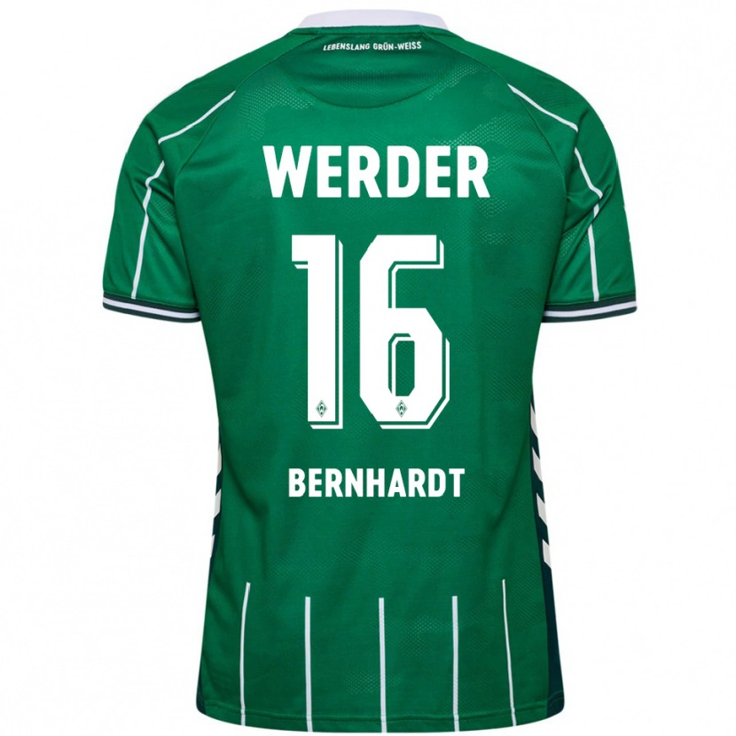 Danxen Kvinnor Emilie Bernhardt #16 Grön Vit Hemmatröja Matchtröjor 2025/26 Tröjor T-Tröja