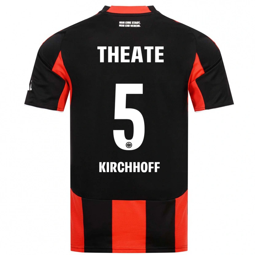 Danxen Kvinnor Benjamin Kirchhoff #5 Svart Röd Hemmatröja Matchtröjor 2025/26 Tröjor T-Tröja