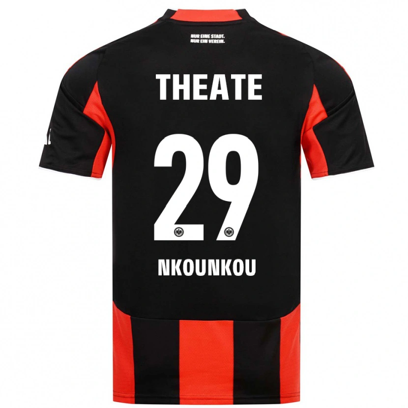 Danxen Kvinnor Niels Nkounkou #29 Svart Röd Hemmatröja Matchtröjor 2025/26 Tröjor T-Tröja