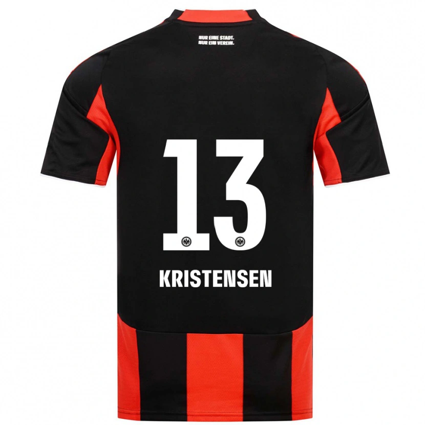 Danxen Kvinnor Rasmus Kristensen #13 Svart Röd Hemmatröja Matchtröjor 2025/26 Tröjor T-Tröja