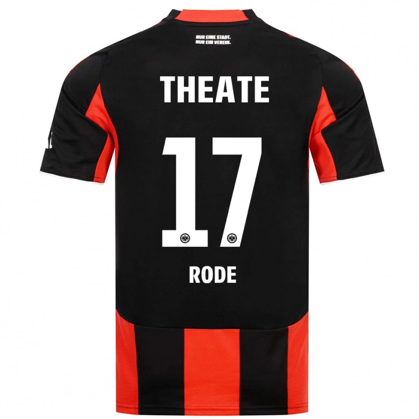 Danxen Kvinnor Sebastian Rode #17 Svart Röd Hemmatröja Matchtröjor 2025/26 Tröjor T-Tröja