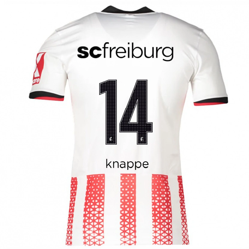 Danxen Kvinnor Davino Knappe #14 Vit Röd Hemmatröja Matchtröjor 2025/26 Tröjor T-Tröja