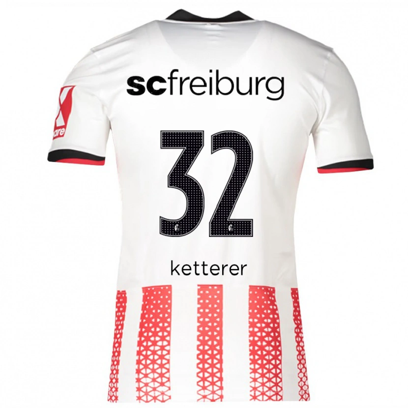 Danxen Kvinnor Ashley Ketterer #32 Vit Röd Hemmatröja Matchtröjor 2025/26 Tröjor T-Tröja
