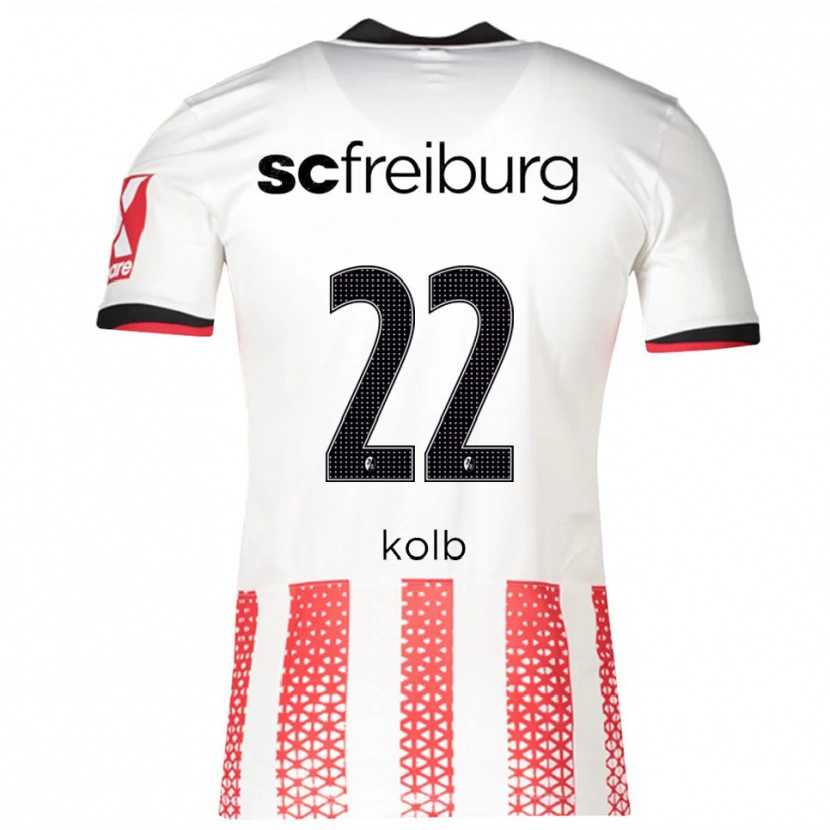 Danxen Kvinnor Lisa Kolb #22 Vit Röd Hemmatröja Matchtröjor 2025/26 Tröjor T-Tröja