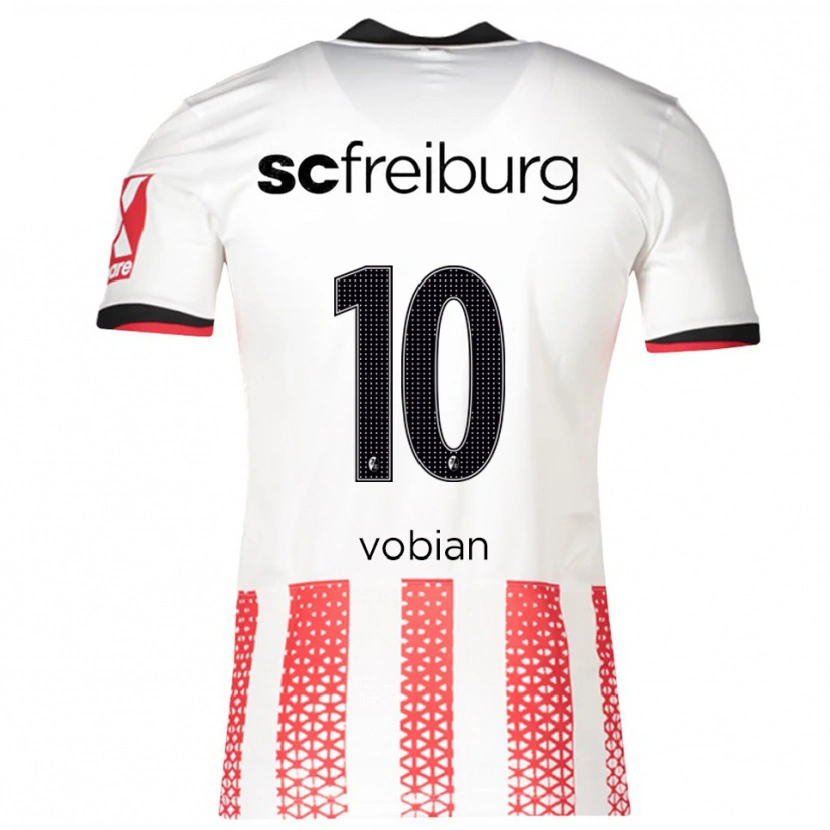 Danxen Kvinnor Selina Vobian #10 Vit Röd Hemmatröja Matchtröjor 2025/26 Tröjor T-Tröja