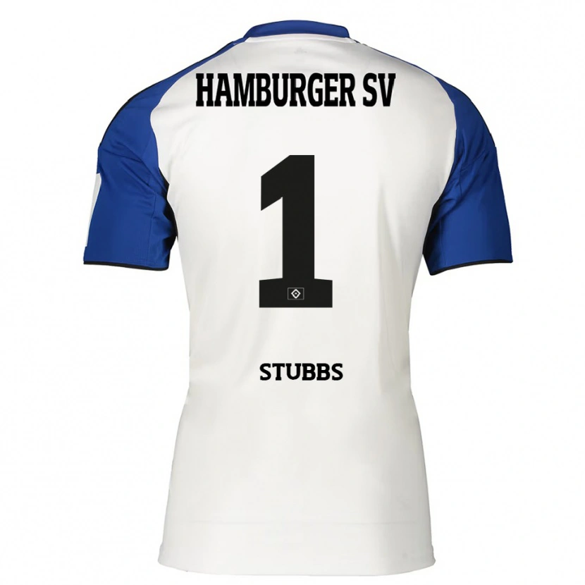 Danxen Kvinnor James Stubbs #1 Vit Blå Hemmatröja Matchtröjor 2025/26 Tröjor T-Tröja