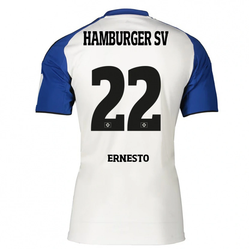 Danxen Kvinnor Jorge Ernesto #22 Vit Blå Hemmatröja Matchtröjor 2025/26 Tröjor T-Tröja