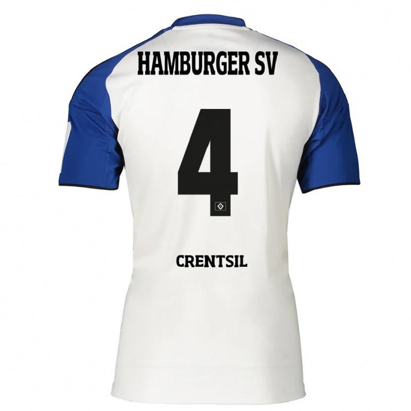 Danxen Kvinnor Brandel Crentsil #4 Vit Blå Hemmatröja Matchtröjor 2025/26 Tröjor T-Tröja