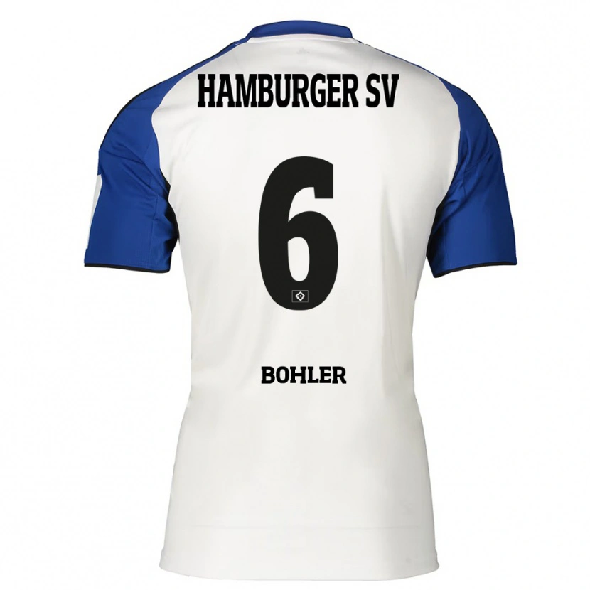 Danxen Kvinnor Annaleen Böhler #6 Vit Blå Hemmatröja Matchtröjor 2025/26 Tröjor T-Tröja