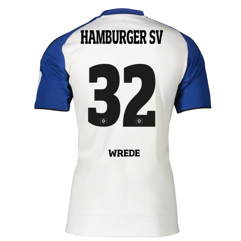 Danxen Kvinnor Lotta Wrede #32 Vit Blå Hemmatröja Matchtröjor 2025/26 Tröjor T-Tröja
