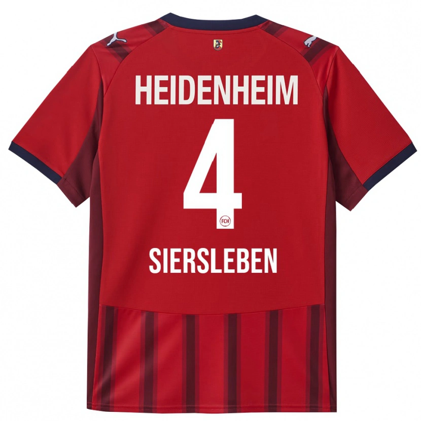 Danxen Kvinnor Tim Siersleben #4 Röd Marinblå Hemmatröja Matchtröjor 2025/26 Tröjor T-Tröja