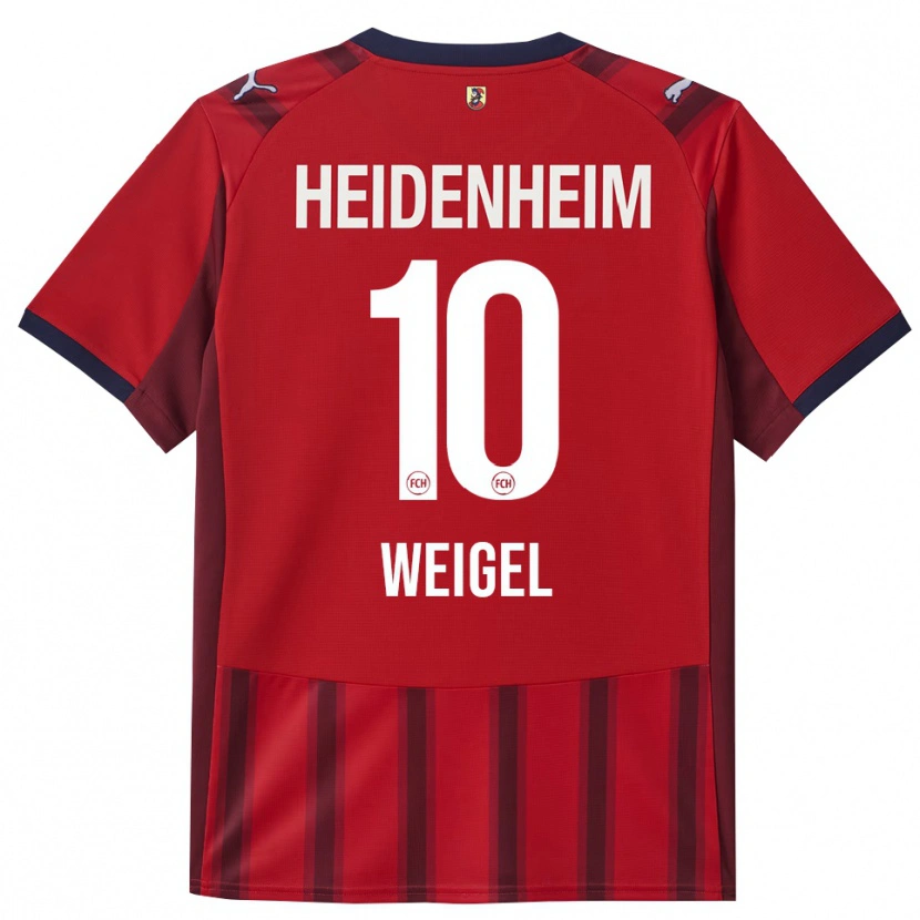 Danxen Kvinnor Tobias Weigel #10 Röd Marinblå Hemmatröja Matchtröjor 2025/26 Tröjor T-Tröja