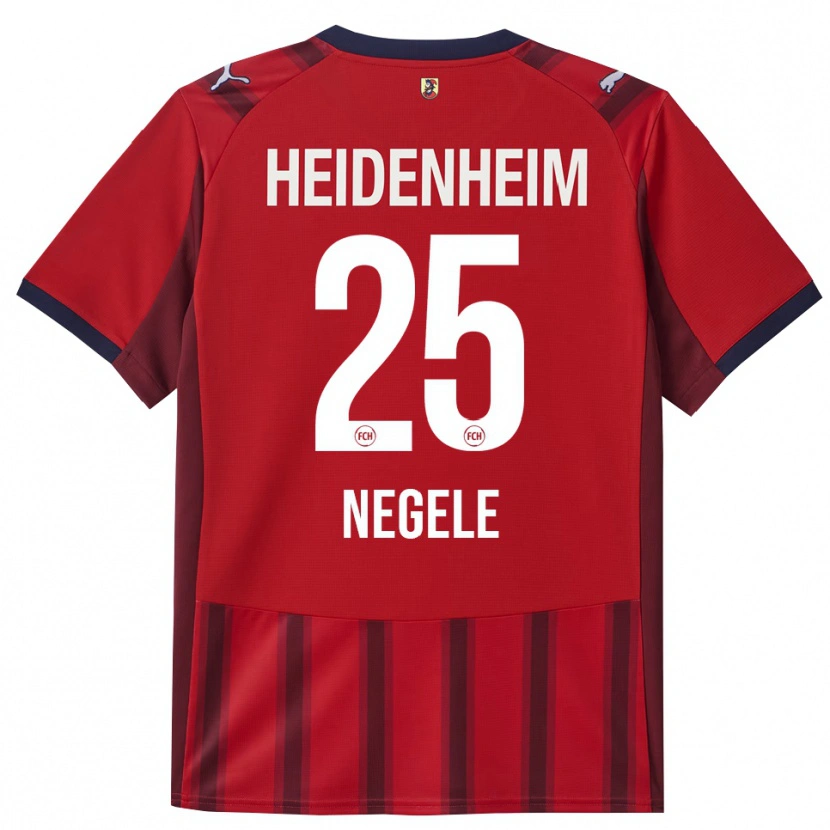 Danxen Kvinnor Christopher Negele #25 Röd Marinblå Hemmatröja Matchtröjor 2025/26 Tröjor T-Tröja