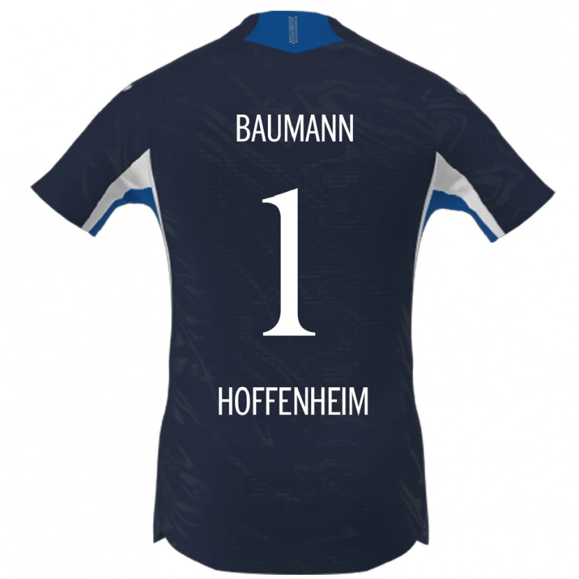 Danxen Kvinnor Oliver Baumann #1 Marinblå Vit Hemmatröja Matchtröjor 2025/26 Tröjor T-Tröja
