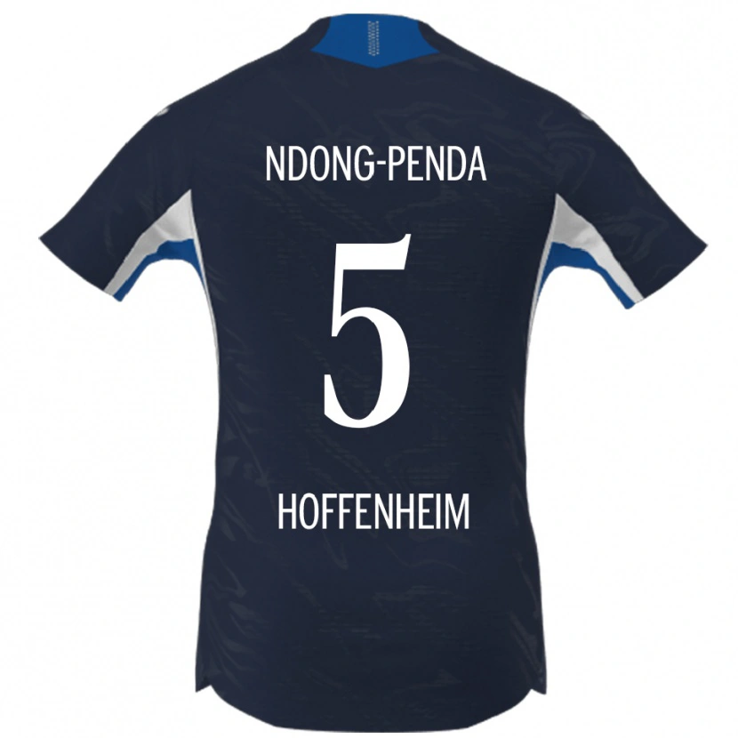 Danxen Kvinnor Maxime Ndong-Penda #5 Marinblå Vit Hemmatröja Matchtröjor 2025/26 Tröjor T-Tröja