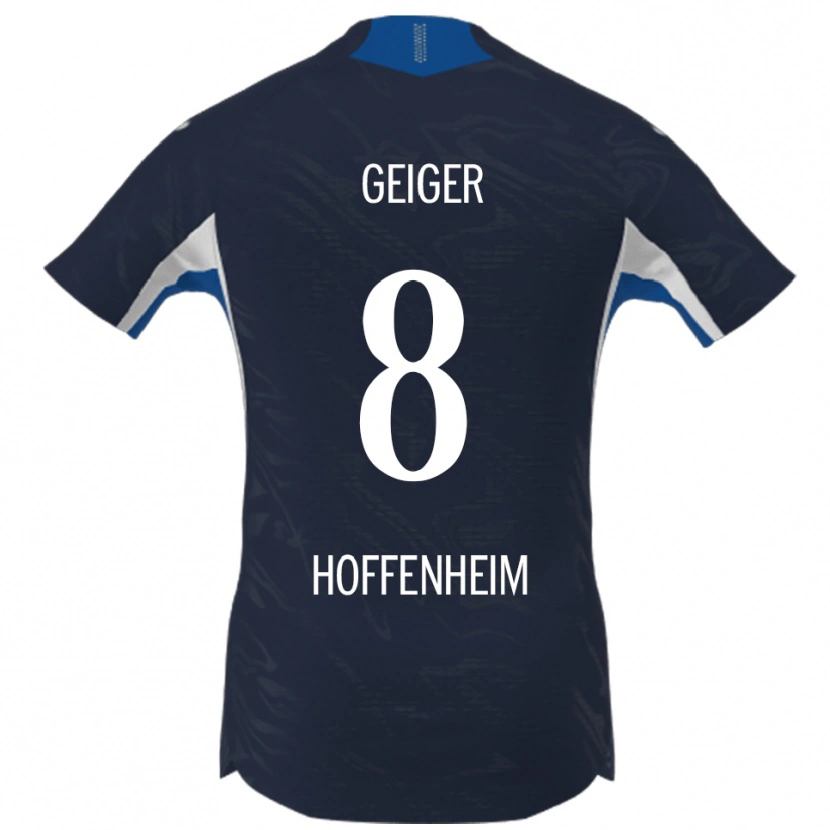 Danxen Kvinnor Dennis Geiger #8 Marinblå Vit Hemmatröja Matchtröjor 2025/26 Tröjor T-Tröja