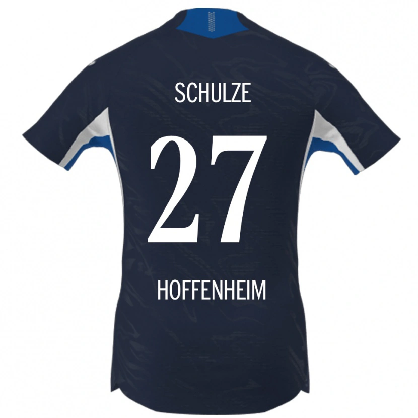 Danxen Kvinnor Louis Schulze #27 Marinblå Vit Hemmatröja Matchtröjor 2025/26 Tröjor T-Tröja