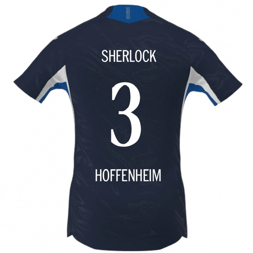 Danxen Kvinnor Finn Sherlock #3 Marinblå Vit Hemmatröja Matchtröjor 2025/26 Tröjor T-Tröja