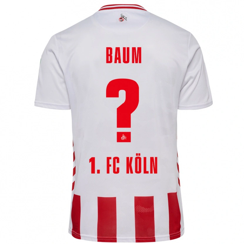Danxen Kvinnor Julius Baum #0 Vit Röd Hemmatröja Matchtröjor 2025/26 Tröjor T-Tröja