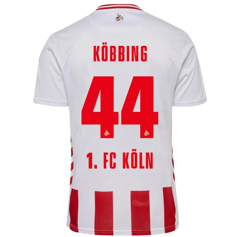 Danxen Kvinnor Matthias Köbbing #44 Vit Röd Hemmatröja Matchtröjor 2025/26 Tröjor T-Tröja