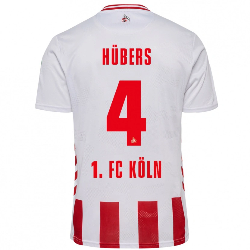 Danxen Kvinnor Timo Hübers #4 Vit Röd Hemmatröja Matchtröjor 2025/26 Tröjor T-Tröja