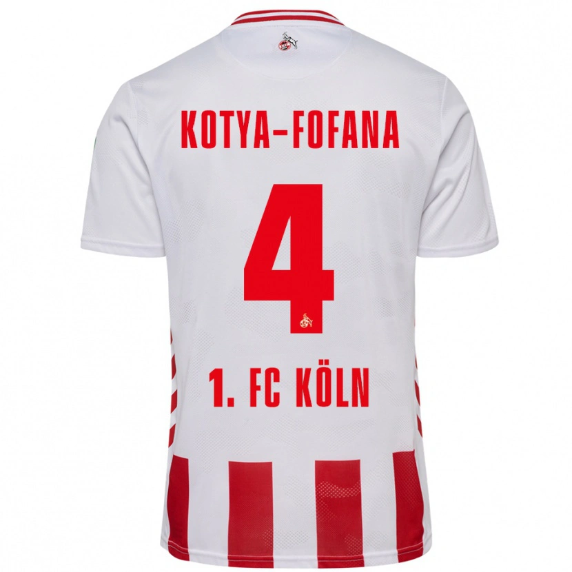 Danxen Kvinnor Assad Kotya-Fofana #4 Vit Röd Hemmatröja Matchtröjor 2025/26 Tröjor T-Tröja