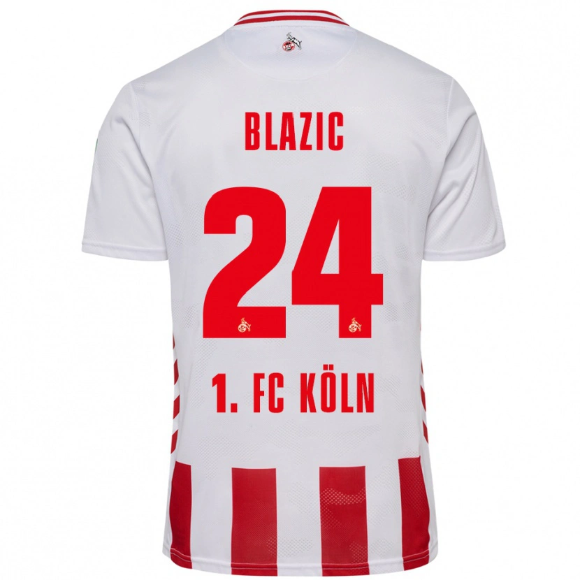 Danxen Kvinnor Alessandro Blazic #24 Vit Röd Hemmatröja Matchtröjor 2025/26 Tröjor T-Tröja