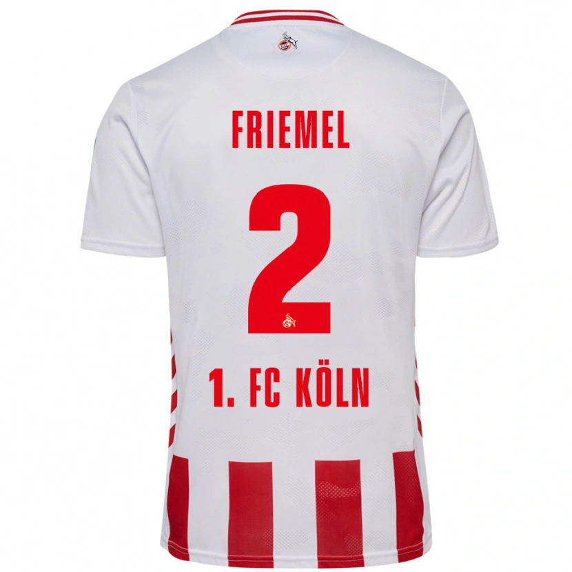 Danxen Kvinnor Jonathan Friemel #2 Vit Röd Hemmatröja Matchtröjor 2025/26 Tröjor T-Tröja