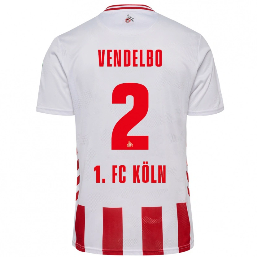 Danxen Kvinnor Sofie Vendelbo #2 Vit Röd Hemmatröja Matchtröjor 2025/26 Tröjor T-Tröja