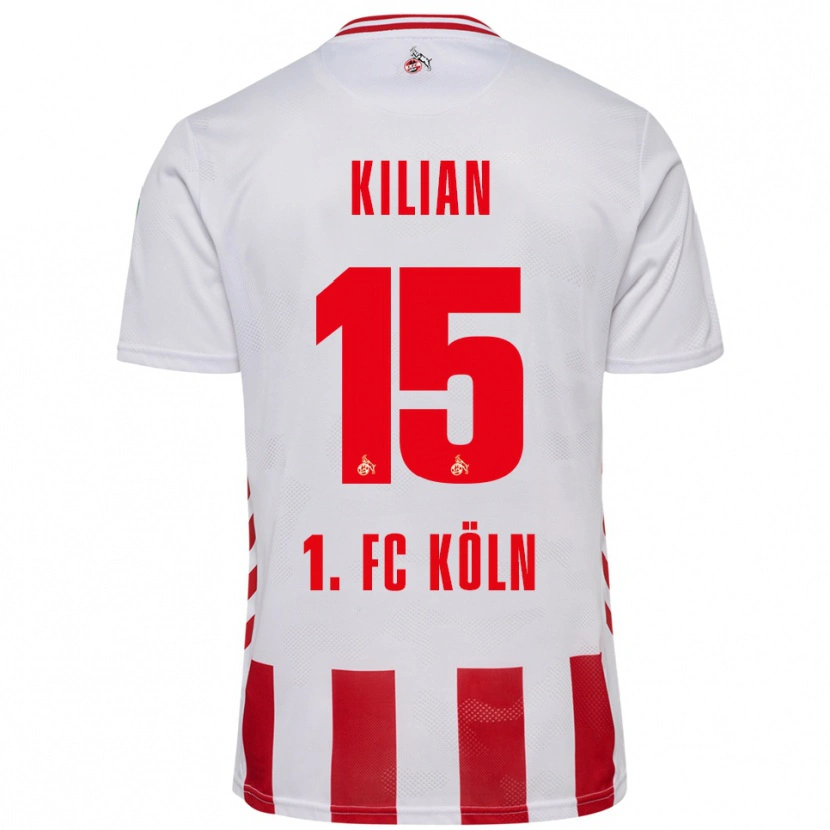 Danxen Kvinnor Luca Kilian #15 Vit Röd Hemmatröja Matchtröjor 2025/26 Tröjor T-Tröja