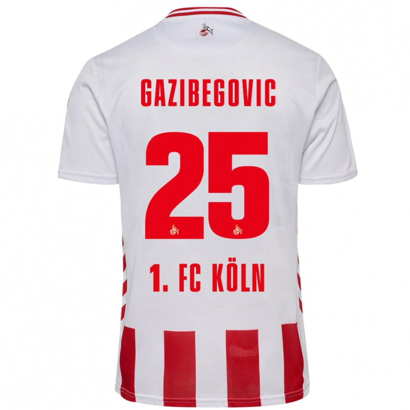 Danxen Kvinnor Jusuf Gazibegovic #25 Vit Röd Hemmatröja Matchtröjor 2025/26 Tröjor T-Tröja