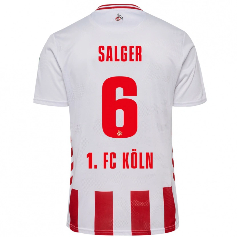 Danxen Kvinnor Stephan Salger #6 Vit Röd Hemmatröja Matchtröjor 2025/26 Tröjor T-Tröja