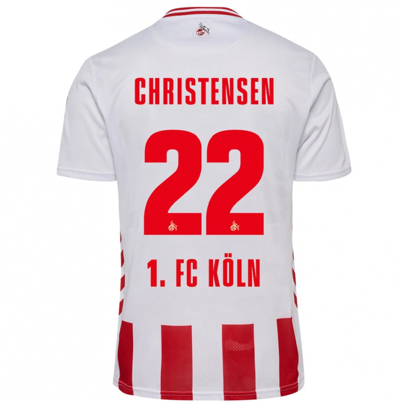 Danxen Kvinnor Jacob Christensen #22 Vit Röd Hemmatröja Matchtröjor 2025/26 Tröjor T-Tröja