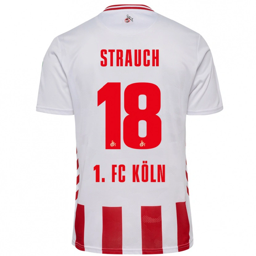 Danxen Kvinnor Georg Strauch #18 Vit Röd Hemmatröja Matchtröjor 2025/26 Tröjor T-Tröja