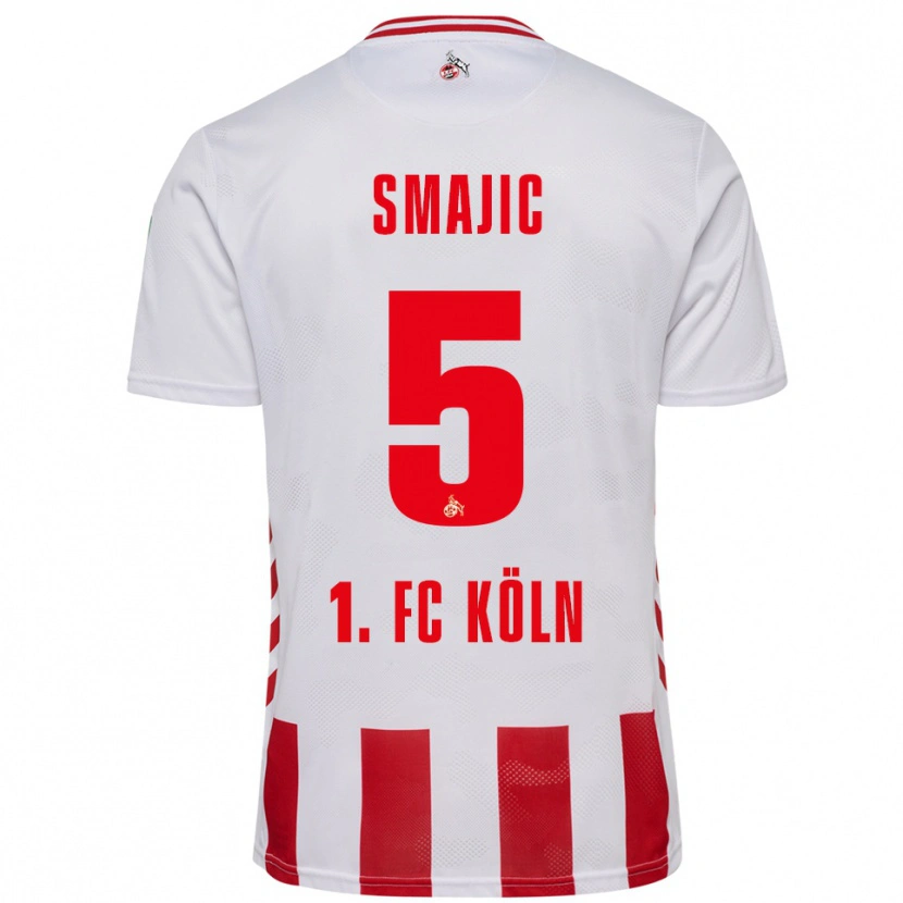 Danxen Kvinnor Rijad Smajic #5 Vit Röd Hemmatröja Matchtröjor 2025/26 Tröjor T-Tröja